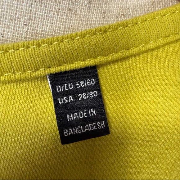 Ulla Popken Yellow V-neck A-line Tank Top Tunic Plus Size 28/30 - Picture 6 of 8